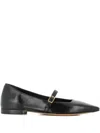 Tassinari Leather Ballerina Shoes In Black
