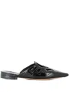 Tassinari Leather Mules In Black