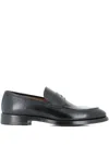 Tassinari Leather Penny Loafers In Black