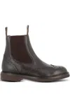 Tassinari Perforated-detail Leather Boots In Brown