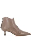 Tassinari Pointed Leather Boots In Brown