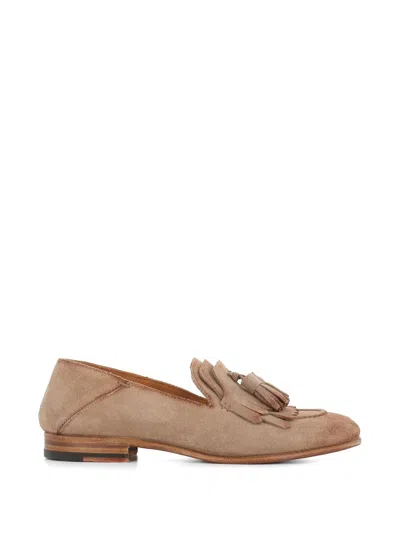 Tassinari Tassel Suede Loafers In Neutral