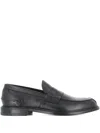 Tassinari Textured Leather Loafers In Black