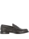 Tassinari Textured Leather Loafers In Brown