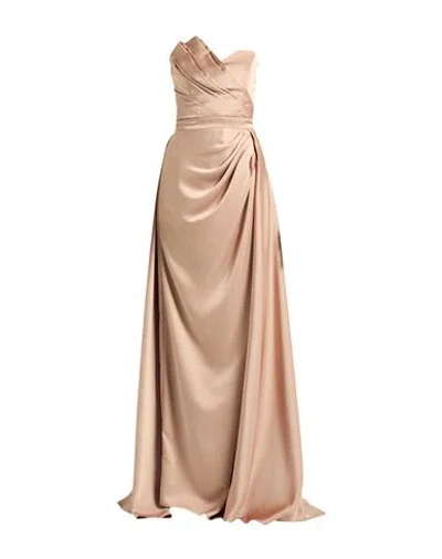 Tassos Mitropoulos Woman Maxi Dress Camel Size M Pes In Neutral