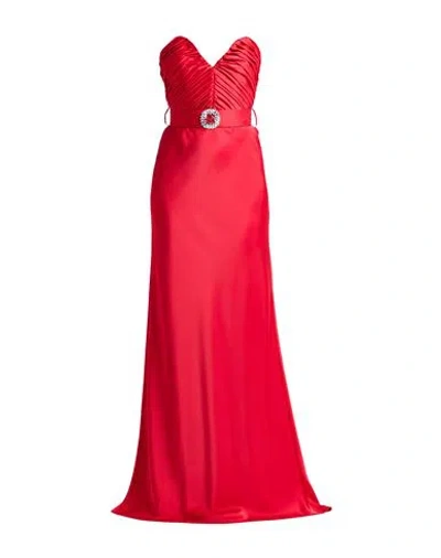 Tassos Mitropoulos Woman Maxi Dress Red Size S Polyester