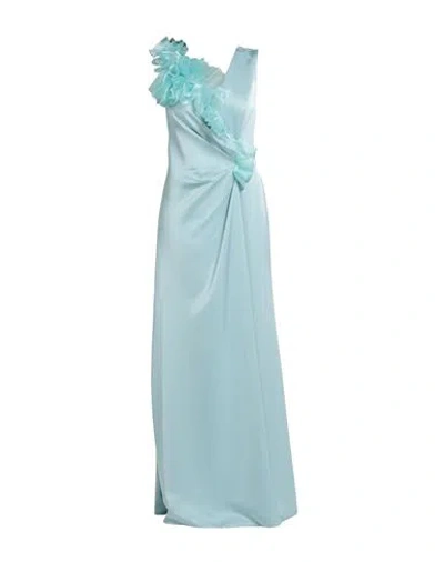 Tassos Mitropoulos Woman Maxi Dress Turquoise Size M Pes - Polyethersulfone, Polyester In Blue