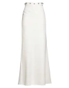 Tassos Mitropoulos Woman Maxi Skirt White Size S Polyester, Elastane In White