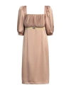 Tassos Mitropoulos Woman Midi Dress Camel Size Xl Pes - Polyethersulfone In Beige