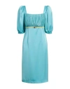 Tassos Mitropoulos Woman Midi Dress Turquoise Size Xl Pes - Polyethersulfone In Blue