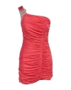 Tassos Mitropoulos Woman Mini Dress Coral Size M Acetate, Elastane In Red