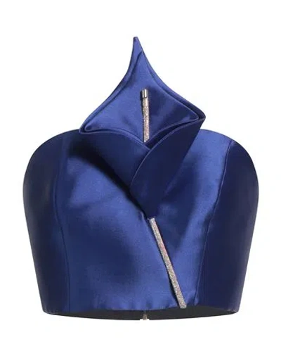 Tassos Mitropoulos Woman Top Bright Blue Size M Pes