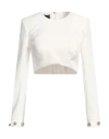 Tassos Mitropoulos Woman Top White Size S Polyester, Elastane In Neutral