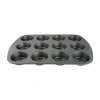 Taste Of Home 12-cup Non-stick Metal Muffin Pan In Gray