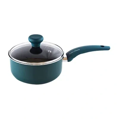 Taste Of Home 2-qt. Non-stick Aluminum Saucepan With Lid In Green