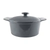 Taste Of Home 2-qt. Stoneware Round Casserole With Lid In Gray