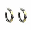 Tat2 Designs Alma 1" Hoop Earrings In Silver In Silver