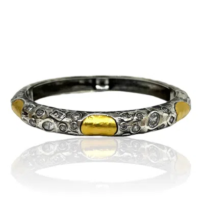 Tat2 Designs Cela Bangle In Silver