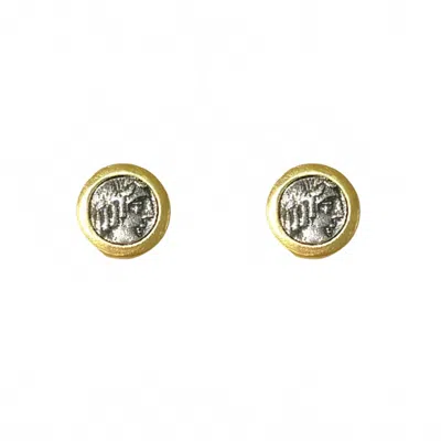 Tat2 Designs Women's Flora Coin Stud Earrings In Gold