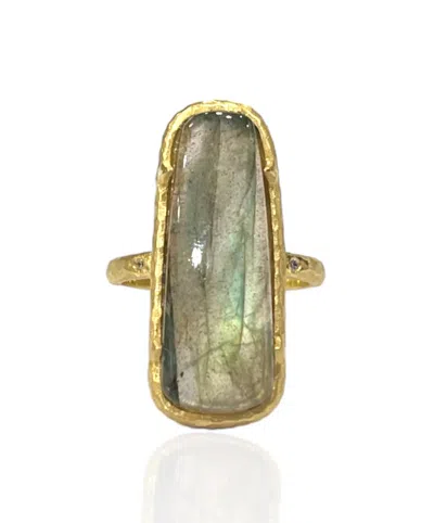 Tat2 Designs Women's Labradorite Bora Ring In Gold