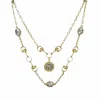 Tat2 Designs Women's Two Tier Mini Coin And Horsebit Necklace In Gold In Gold