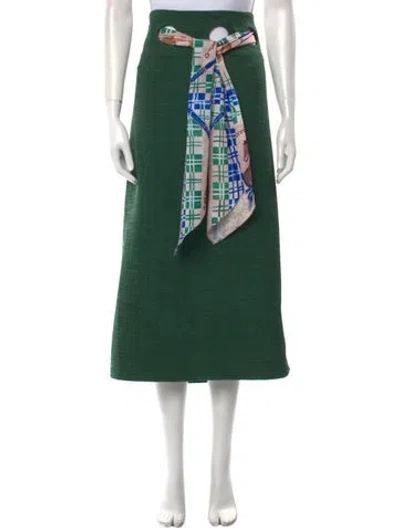 Pre-owned Tata Naka Printed Midi Length Skirt W/ Tags In Green