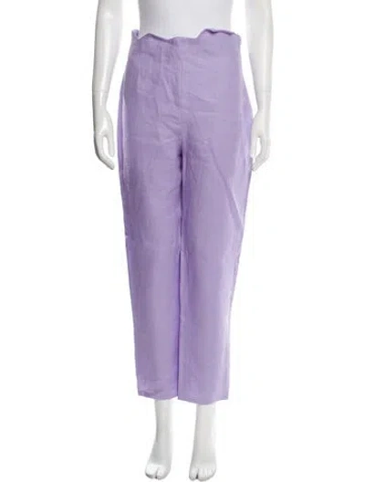 Pre-owned Tata Naka Straight Leg Pants In Purple