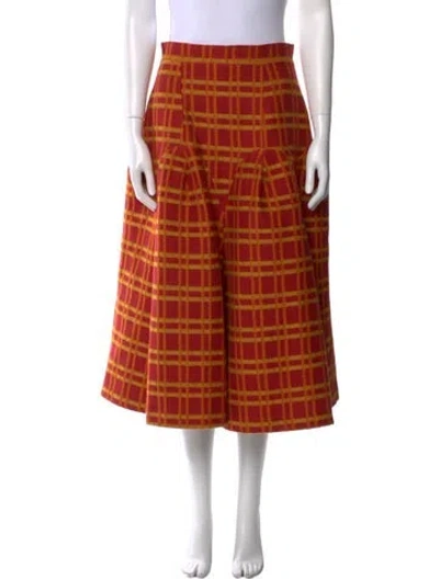 Pre-owned Tata Naka Wool Midi Length Skirt In Red