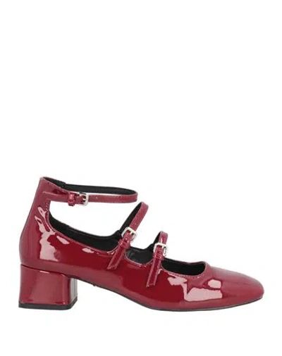 Tata Woman Pumps Burgundy Size 8 Textile Fibers In Red