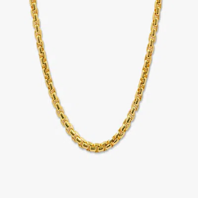 Tateossian 4mm Box Chain Necklace In Yellow Gold Plated Sterling Silver