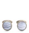 Tateossian Agate Circular Cufflinks In Silver