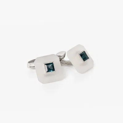 Tateossian Art Deco Ice Gem Stone Cufflinks