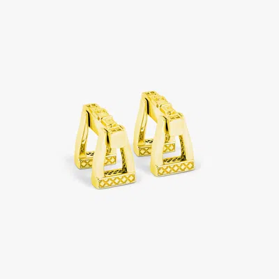 Tateossian Ascot Cufflinks In Gold-plated Sterling Silver
