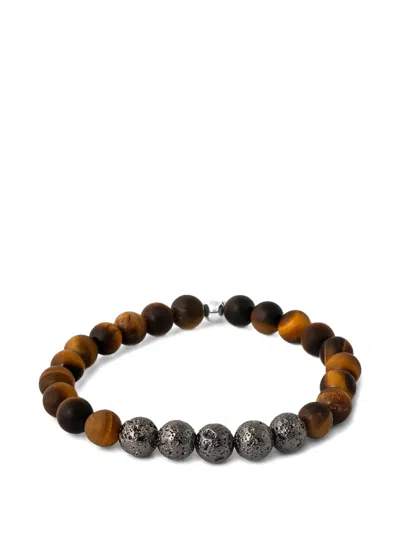 Tateossian Beaded Bracelet In Black