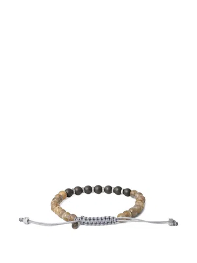 Tateossian Beaded Bracelet In Silver