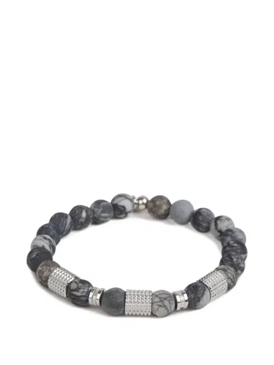 Tateossian Beaded Charm-detail Bracelet In Silver