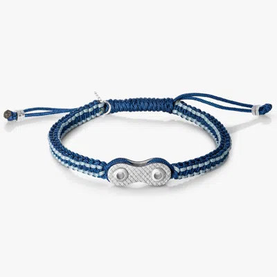 Tateossian Bici Chain Macrame Bracelet In Blue