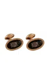 Tateossian Brown Diamond Cufflinks In Pink
