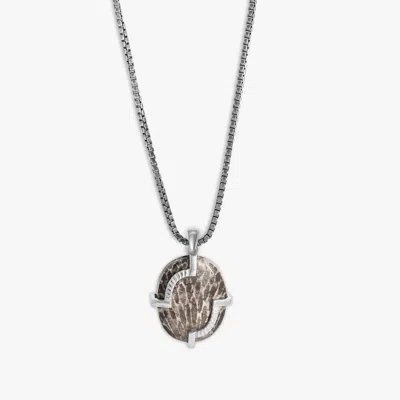 Tateossian Bryozoan Pebble Necklace In Sterling Silver (liimited Edition)