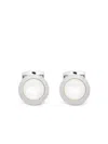 Tateossian Cufflinks Round Palladium White In White
