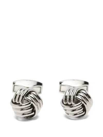 Tateossian Cable Knot Cufflinks In Silver