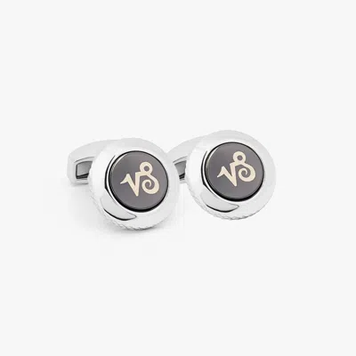 Tateossian Capricorn Cufflinks With Rhodium Finish In Metallic