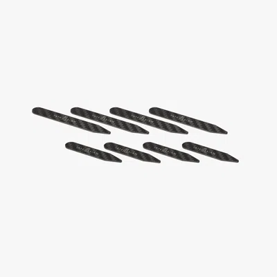 Tateossian Carbon Collar Stiffeners In Black Carbon Fibre