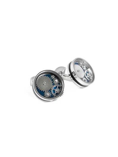 Tateossian Carousel Gear Cufflinks In Silver