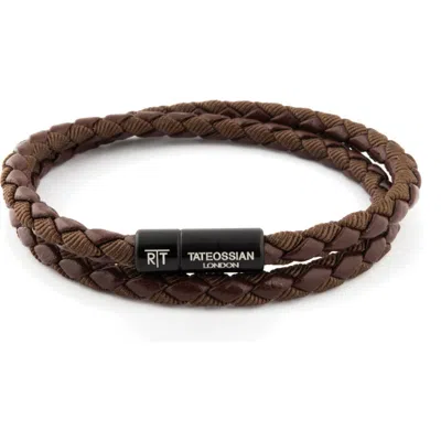 Tateossian Chelsea Double Wrap Bracelet In Brown