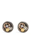 Tateossian Circle Gear Cufflinks In Silver