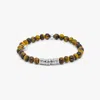 Tateossian Classic Discs Beaded Bracelet In Brown