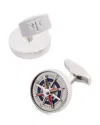 Tateossian Compass Cufflinks In Silver