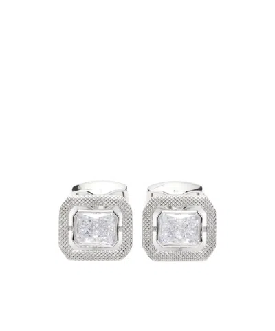 Tateossian Crystal-embellished Cufflinks In Metallic
