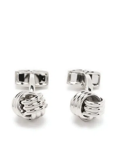 Tateossian Cable Knot Cufflinks In Silber